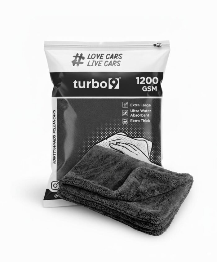 TURBO9 1200 GSM Twisted Loop Microfiber Drying Towel