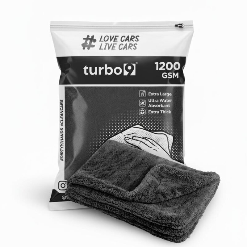 TURBO9 1200 GSM Twisted Loop Microfiber Drying Towel