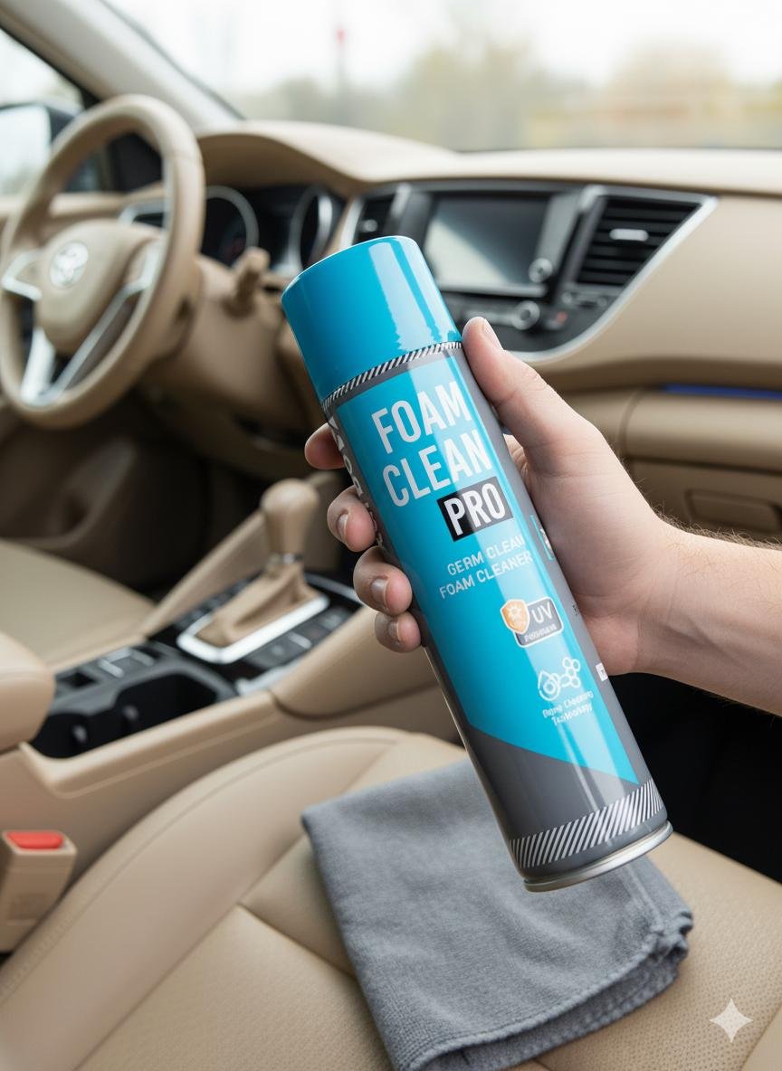 TURBO9 Foaming Car Interior Cleaner (580 g) | Upholstery and Leather Cleaner | Removes Tough Stains and Dirt Inside Your Car - Image 2